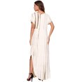 thumbnail image 5 of Women's V Neck Side Pockets Split Hem Beach Long Maxi Dress, 5 of 5