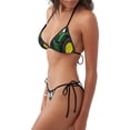 thumbnail image 2 of KLL Ensemble Bikini Imprimé Tracteur de Ferme pour Femmes, Ensemble Bikini Deux Pièces à Cordon avec Bas Aguichant Maillot de Bain, 2 of 6