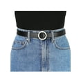 thumbnail image 4 of INSPIRE CHIC Women's Belts O Ring Metal Buckle Plus Size Thin Nonporous Waist Belt Black, 4 of 4