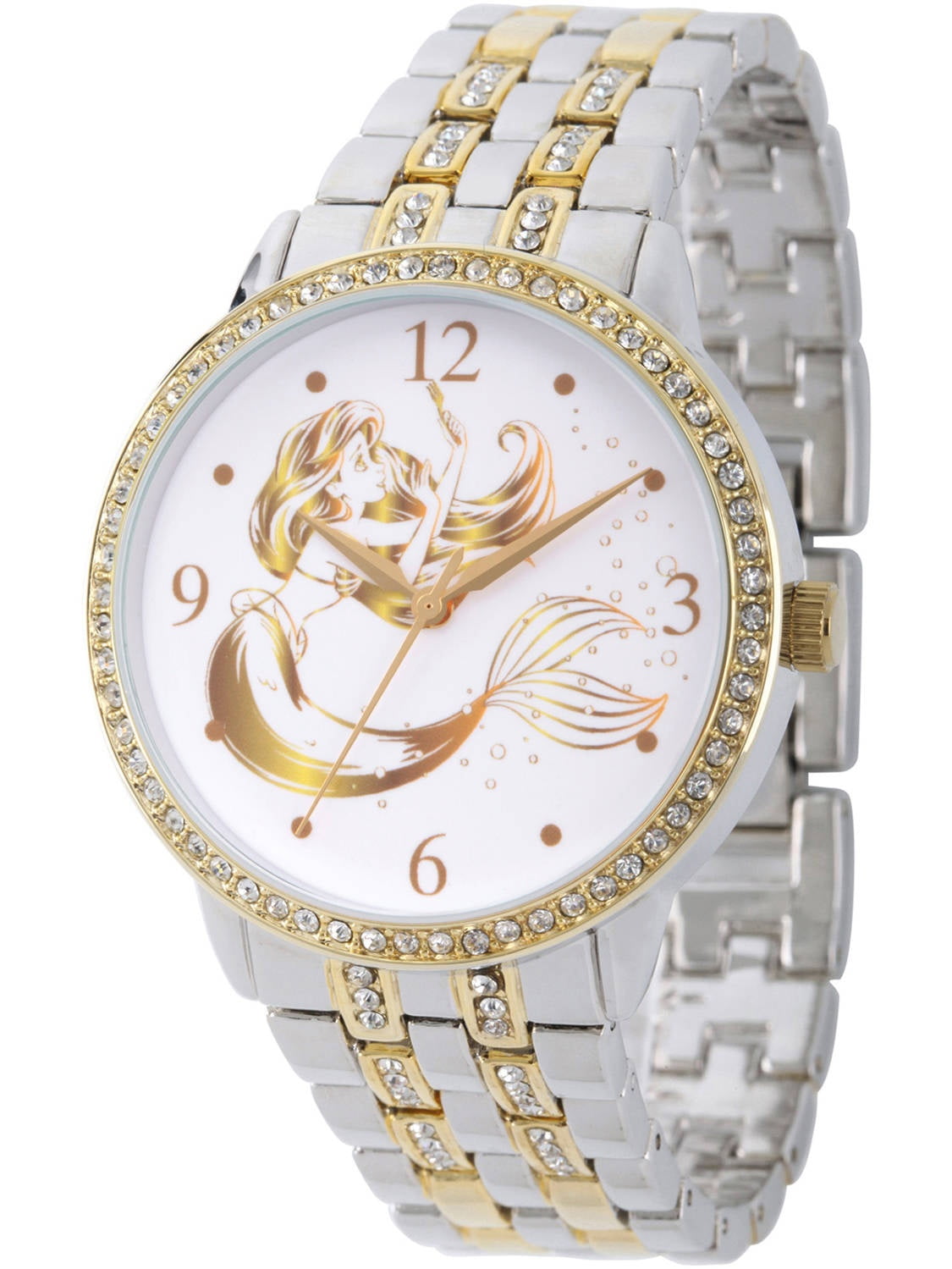 Princess Ariel Women's Two Tone Alloy Glitz Watch, Two Tone Alloy