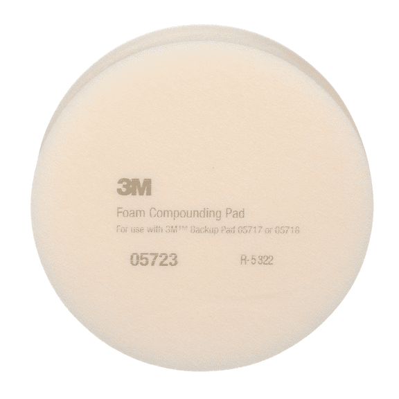 3M 5723 Perfect-It Single Sided Foam Compounding 9 in. Pad (White)