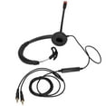 thumbnail image 2 of PC Business Headset, Monaural Microphone Mute Call Center Headset Professional HD Conversation  For Teleconferencing, 2 of 8