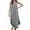 Gray, variant on IROINNID Women's V-Neck A-Line Dress Fashion Gorgeous Vintage Sleeveless Solid Party Full-Length Dress