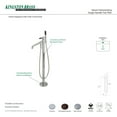 thumbnail image 4 of Kingston Brass KS8131DKL Kaiser Freestanding Tub Faucet with Hand Shower, Polished Chrome, 4 of 5