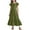 Army Green, variant on WhouRiu Girls Solid Short Sleeve Tiered Dress Cotton Casual Long Dress Blue,Sizes 6-7