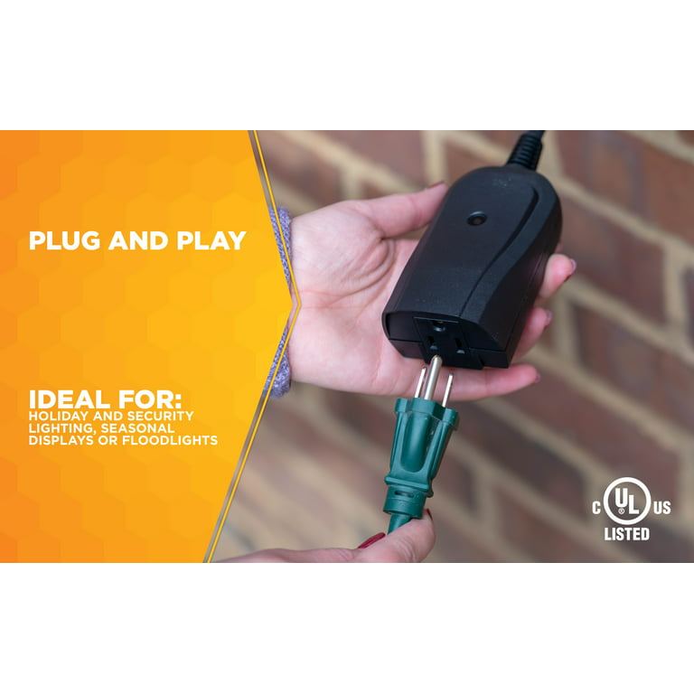 Woods 13 Amp Outdoor Plug-In Weatherproof Wireless Remote 3-Outlet