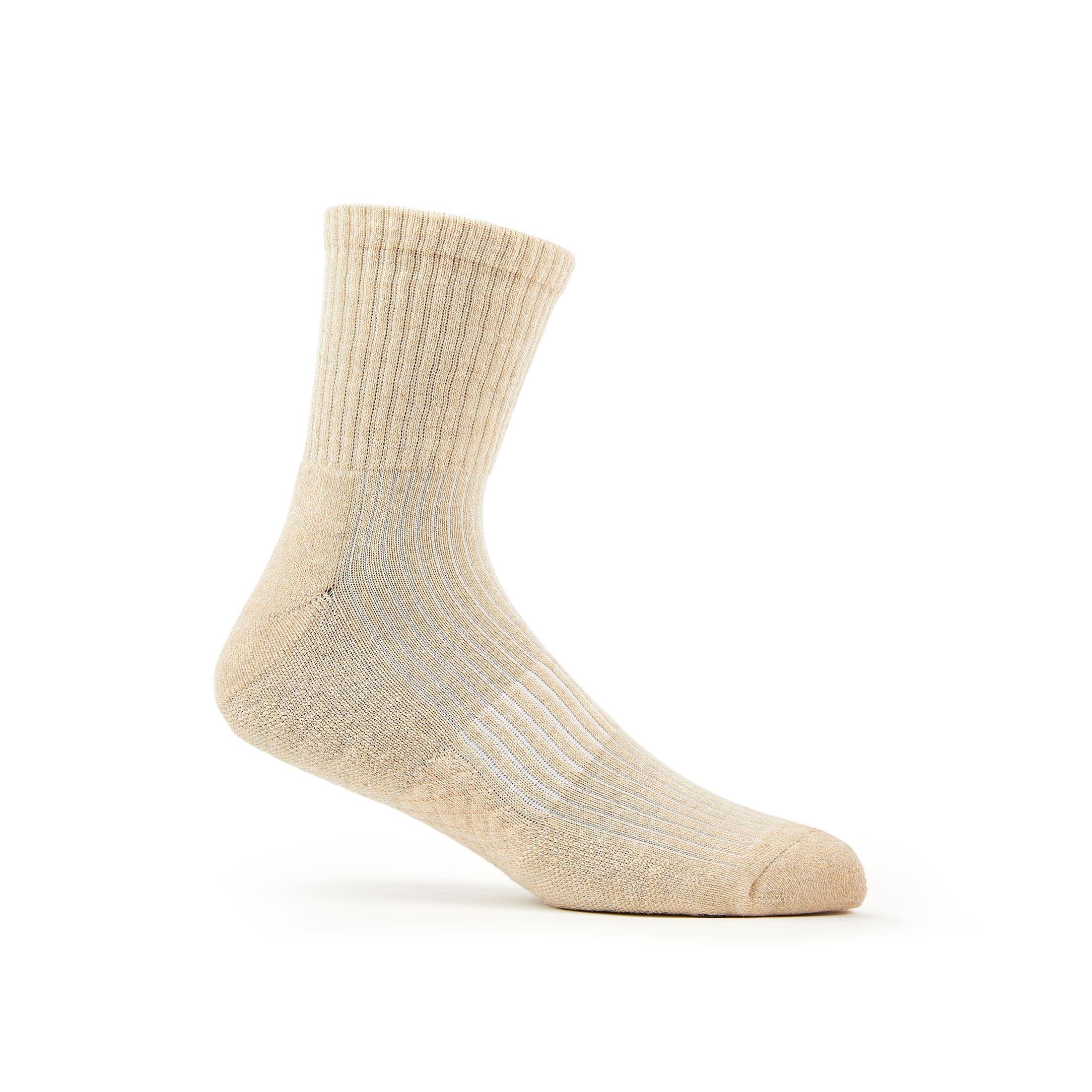 Fruit of the Loom Men's All Day Comfort Mid Ankle Socks, Sizes 6-12, Brown (6-Pack)