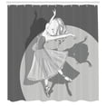 thumbnail image 3 of Ambesonne Retro Shower Curtain, Ballerina Girl Shadow, 69"Wx75"L, Pale Grey and Grey, 3 of 3