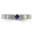 thumbnail image 4 of Edward Mirell Titanium Brushed Sapphire 4mm Band, 4 of 7