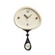 thumbnail image 2 of Reloj de pared creativo for sala de estar, decoración de pared con péndulo, negro, blanco y amarillo., 2 of 8