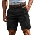 thumbnail image 2 of Dwellite Cargo Short for Men 2026 Outdoor Durable Hiking Shorts Summer Stretch Waist Knee Length Short with Pockets Black M, 2 of 7