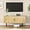 Natural, variant on 47" Natural Fluted TV Stand for TVs up to 60 Inch, Gaming Entertainment Center with Tambour Slatted Sliding Doors and Storage Cabinet, Media TV Consoles Table for Living Room, Office