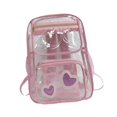 thumbnail image 3 of Mochila transparente impermeable para niños, ideal para estudiantes de primaria y universidad, para viajes. Rosa, 3 of 9