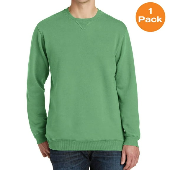 Port & Company PC098 Beach Wash Garment-Dye Sweatshirt, Safari, M, Mens Hoodies and Sweatshirts
