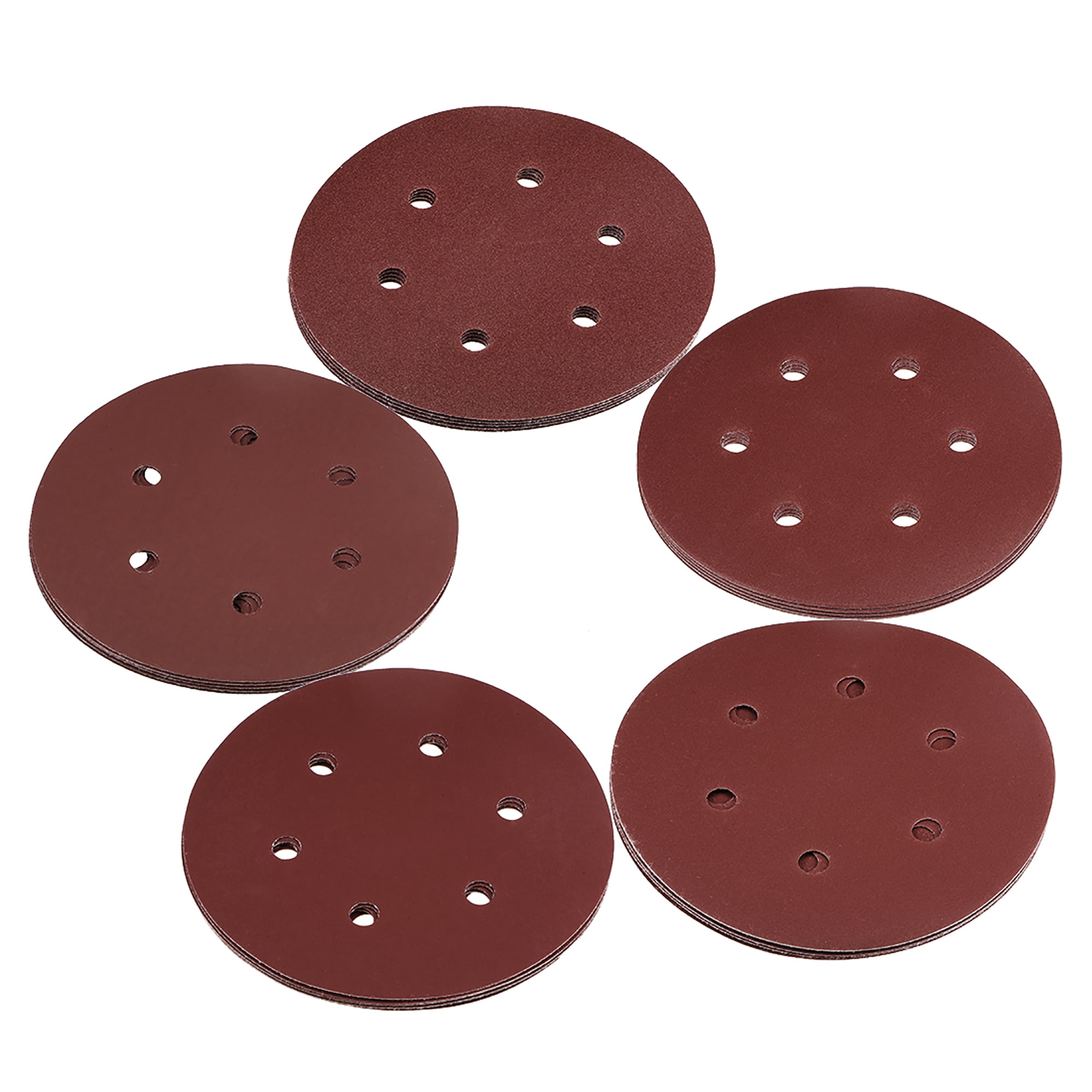 25pcs 6 Inch 6 Hole Hook and Loop Sanding Disc Set 120/240/600/1200