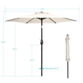 thumbnail image 3 of CHYVARY 7.5 FT Patio Outdoor Shade Table Market Umbrella with Tilt Button for Deck, Garden and Pool, Beige, 3 of 8