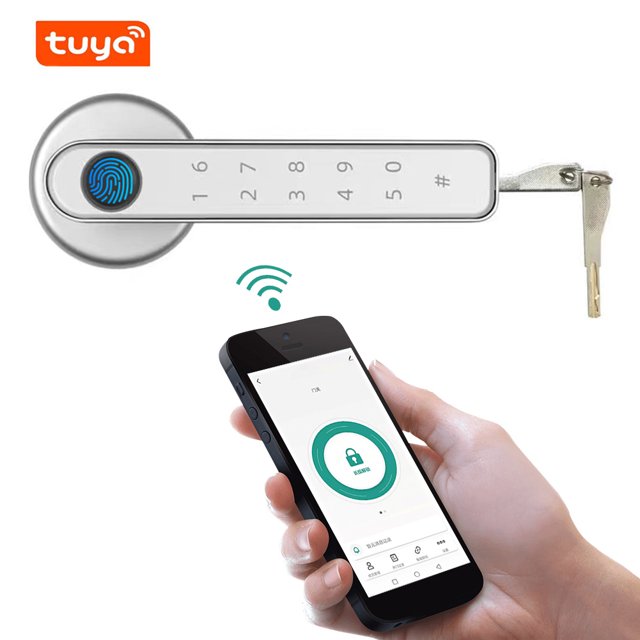 Cerradura de puerta con huella dactilar compatible con Bluetooth Cerradura inteligente con carga USB para apartamento Barbie Nuevos Originales