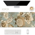 thumbnail image 2 of Desk Mat, Large Mouse Pad, 31.5" x 11.8" XXL Extended Gaming Mousepad, Desktop Decor Desk Pad, Cute Men Women Office Supplies & Accessories, XL Mouse Pad for Laptop & Keyboard, Retro Flower Bird, 2 of 6