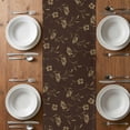 thumbnail image 4 of Table Runner 108 Inches Long for Kitchen Dining, Brown Floral Dresser Scarf Farmhouse, Dining Table Decorations for Wedding/Parties, Vintage Spring Botanical Flowers 13 x 108 In, 4 of 8