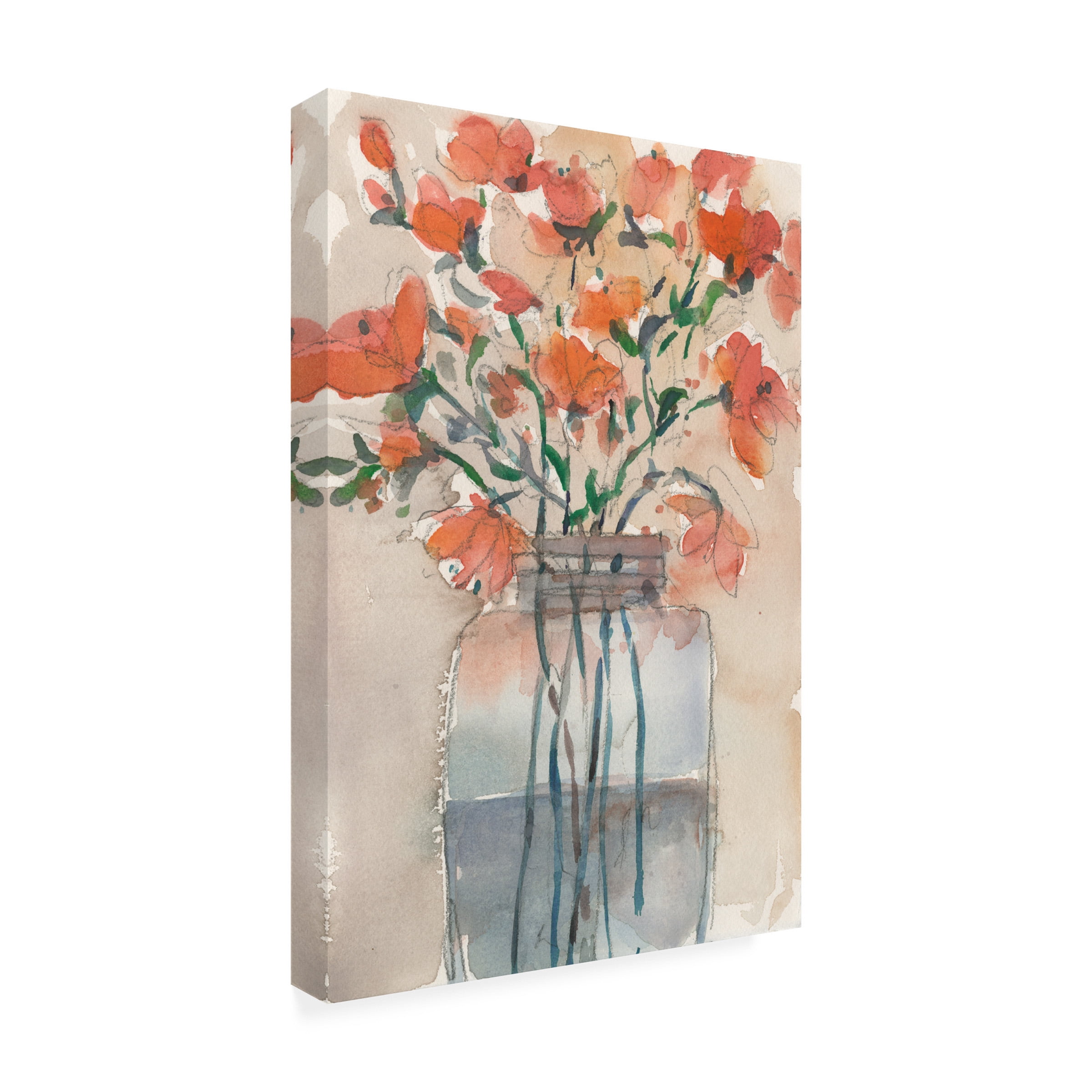 Samuel Dixon 'Flowers in a Jar II' Canvas Art