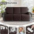 thumbnail image 5 of Waterproof Recliner Sofa Cover Non Slip Couch Cover for 3 Seat Reclining Sofa, Split Reclining Couch Covers 3-Piece with Straps, Washable Sofa Slipcover(3 Seater, Chocolate), 5 of 6