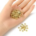 thumbnail image 4 of 100pc CCB Plastic Beads Flat Round/Disc Golden 6x2mm Hole: 2.2mm, 4 of 5