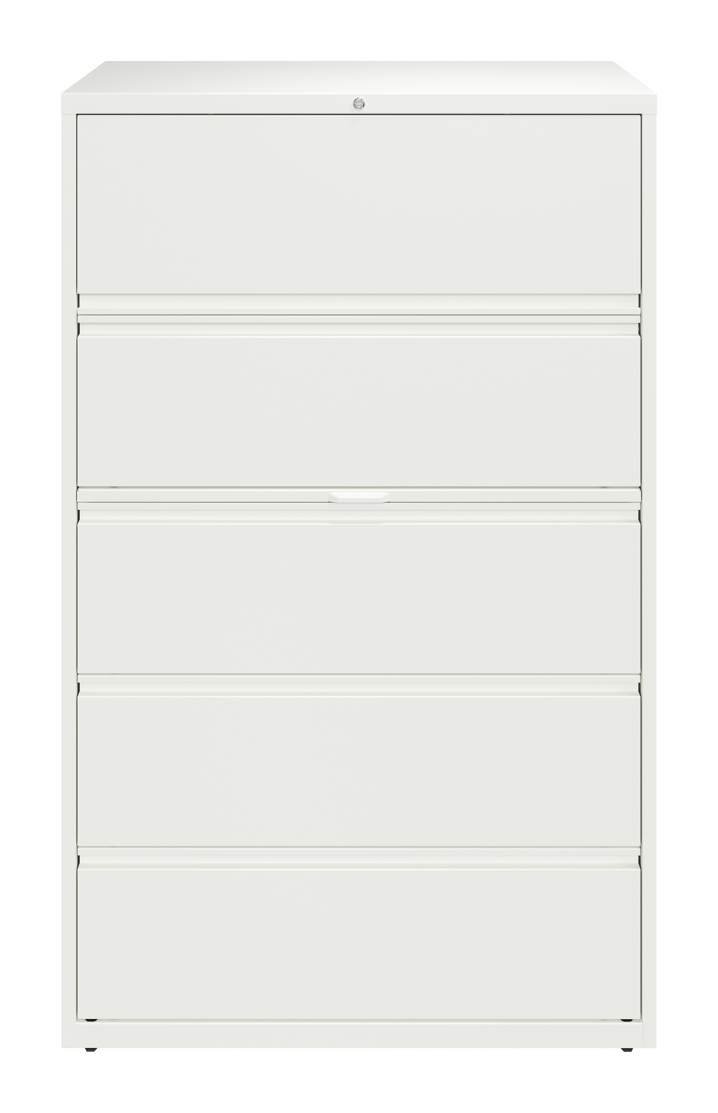Hirsh 42 inch Wide 5 Drawer Metal Lateral File Cabinet for Home and Office, Holds Letter, Legal and A4 Hanging Folders, White - image 2 of 4