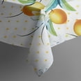 thumbnail image 5 of Yellow Lemon Flowers White Pattern Square Tablecloth,Waterproof Square Table Cover,Wipeable Spillproof Washable Table Cover for Home Kitchen Party Decor 52"x52"(132x132cm), 5 of 6
