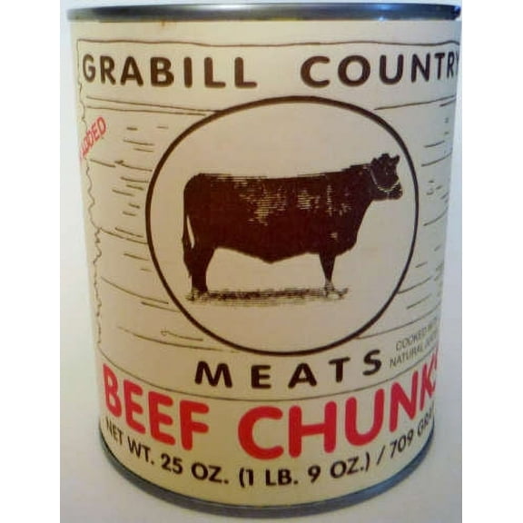 Grabill Country Meats Beef Chunks, 25 oz Can
