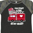 thumbnail image 4 of Inktastic Valentine Fire Truck White and Pink Hearts Boys or Girls Toddler T-Shirt, 4 of 5