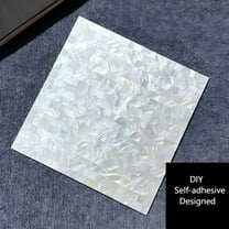 Sinkoo Natural Mother of Pearl Wall Tiles, Peel and Stick Nature White 12"x12", Mosaic Shell Backsplash Sticker for Kitchen, Bedroom and Bathroom