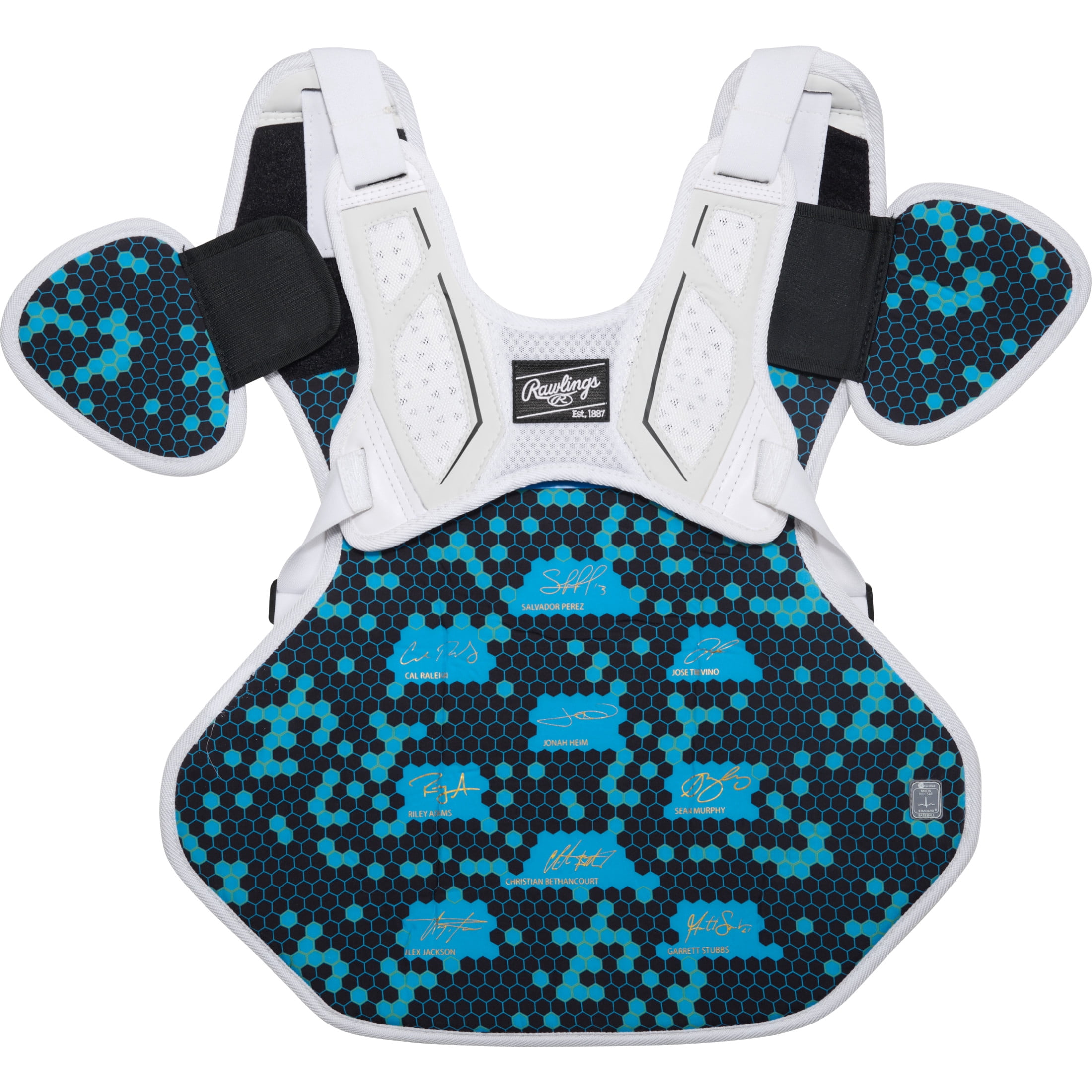 Rawlings Mach Pro Series Chest Protector, Adjustable Fit, Medium, Black/White