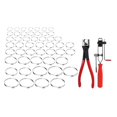 thumbnail image 3 of Colaxi Hose Clip Pliers with Stainless Steel CV Boot Clamps Kit Heavy Duty Automobile Repair Compact Car Banding Sturdy Multipurpose Style B, 3 of 8