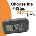 Living247 FitStep 3D Pedometer for Seniors, Easy to Use One Button Step