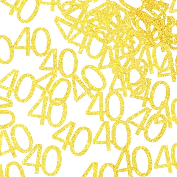 120 Pcs 40th Birthday Confetti Gold Anniversary Glitter Confetti for Table decorations cheers to Birthday Wedding Anniversary Party Supplies