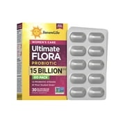 Ultimate Flora Womens Care Probiotic | 15 Billion CFU | 30 Capsules | by Renew Life