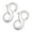 Silver O, variant on Silver Necklace Extender with 8-Character Necklace Clasp,Jewelry Extension for Women
