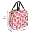 thumbnail image 2 of Yiaed Cute Watermelon Print Insulated Lunch Bag Reusable Cute Tote Lunch Box, Leakproof Cooler Lunch Bags for Work Office Travel School Picnic, 2 of 5