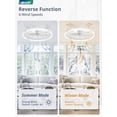 thumbnail image 4 of Ventilador de Techo LEDIARY 24" Regulable con Control Remoto y App Blanco, 4 of 8