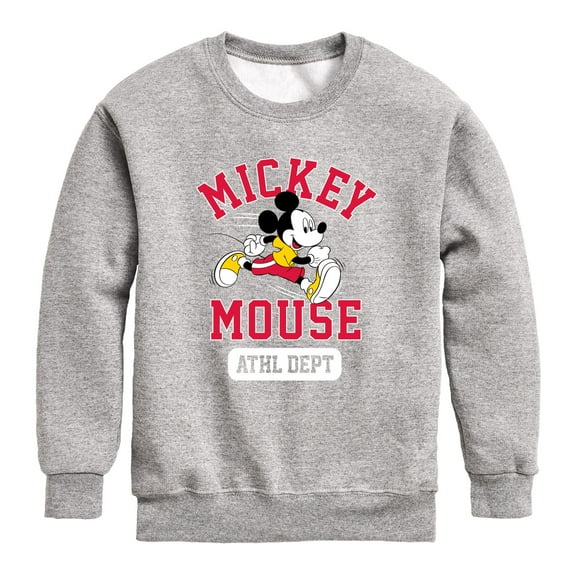 Mickey & Friends - Mickey Mouse Athletic Dept - Toddler And Youth Crewneck Fleece Sweatshirt