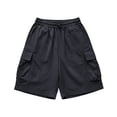 thumbnail image 5 of yillto Cargo Shorts for Womens Plus Size Wide Leg High Waist Baggy Dressy Short Trousers with Pockets, 5 of 7