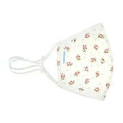 Mamask Cloth Face Mask (M) | Copper Ion Fabric Filter, Flexible Nose Tip & Adjustable Ear Loops (Pink Floral)