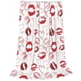 thumbnail image 2 of Fuzoiu Red Lips Print Ultra-Soft Micro Fleece Blanket,All Seasons Flannel Throw, Lightweight Blanket for Bed, Sofa, Couch, Movie Night, Camping, and Travel-40"x30", 2 of 7