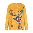 thumbnail image 3 of WILLBEST Playeras Navideñas Mujer Blusa Informal de Manga Larga y Cuello Redondo Para El Verano, Camiseta Estampada, Túnica Holgada con Abertura Lateral. Disfraces, 3 of 3