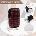 thumbnail image 6 of SEANATIVE Neoprene Eyewear Pouch Zipper Glasses Case Shockproof Anti-Scratch Eyeglasses Case Lightweight Women Men Sunglasses Holder Bag for Outdoor Office Travel, Red Black Plaid, 6 of 7
