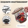 thumbnail image 4 of Tzdxfgl Coffee Pod Holders Basket with Wood Lid, Large Capacity K Cup Holders for Counter, Black, 4 of 11