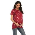 thumbnail image 4 of Women Off-the-shoulder Printed Top Maternity T-shirt Plus Size Maternity Wear, 4 of 9