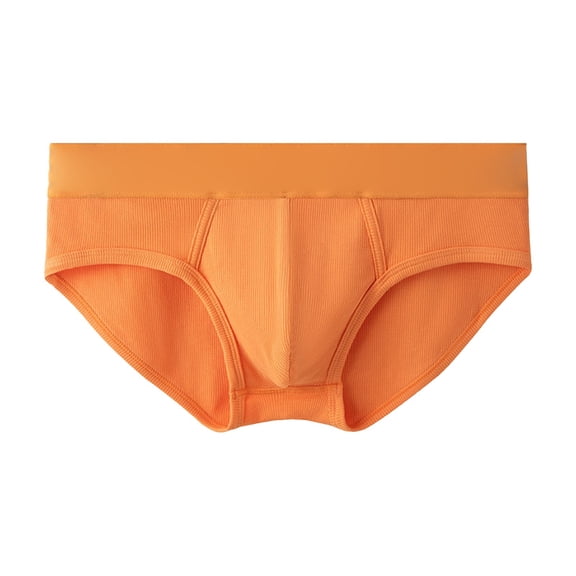 HXWCHs Men's Underwear Men's Underwear Mid Rise Briefs Comfortable Everyday Wear Soft Stretch Fabric Breathable Blend Stylish Design Orange M
