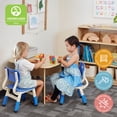 thumbnail image 4 of ECR4Kids Classroom Plastic Chairs, Kids Seating with Adjustable Seat Height, 2-Pack - Blue, 4 of 6