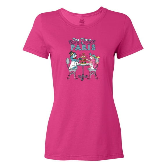 Inktastic Tea Time In Paris-Colorful French Poodles Women's T-Shirt